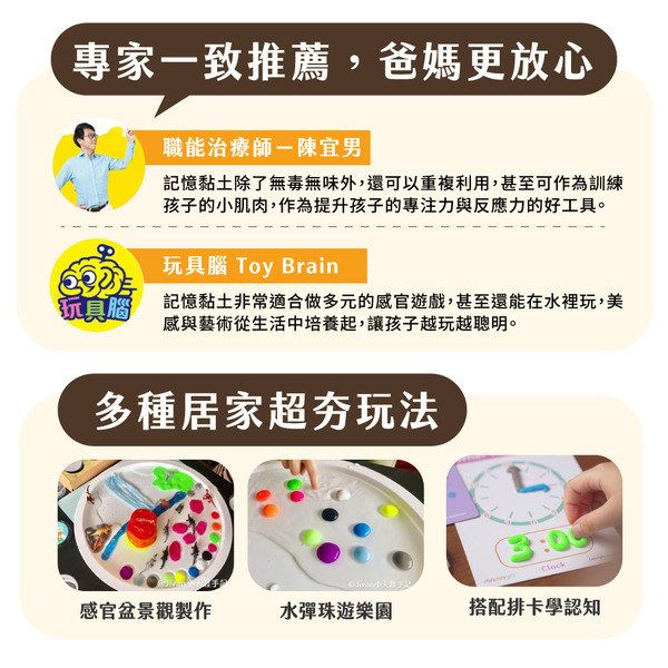 【mamayo媽媽友】記憶黏土12色工具組｜台灣製無毒黏土(含壓模、牌卡、擬人配件組、操作手冊)-細節圖6