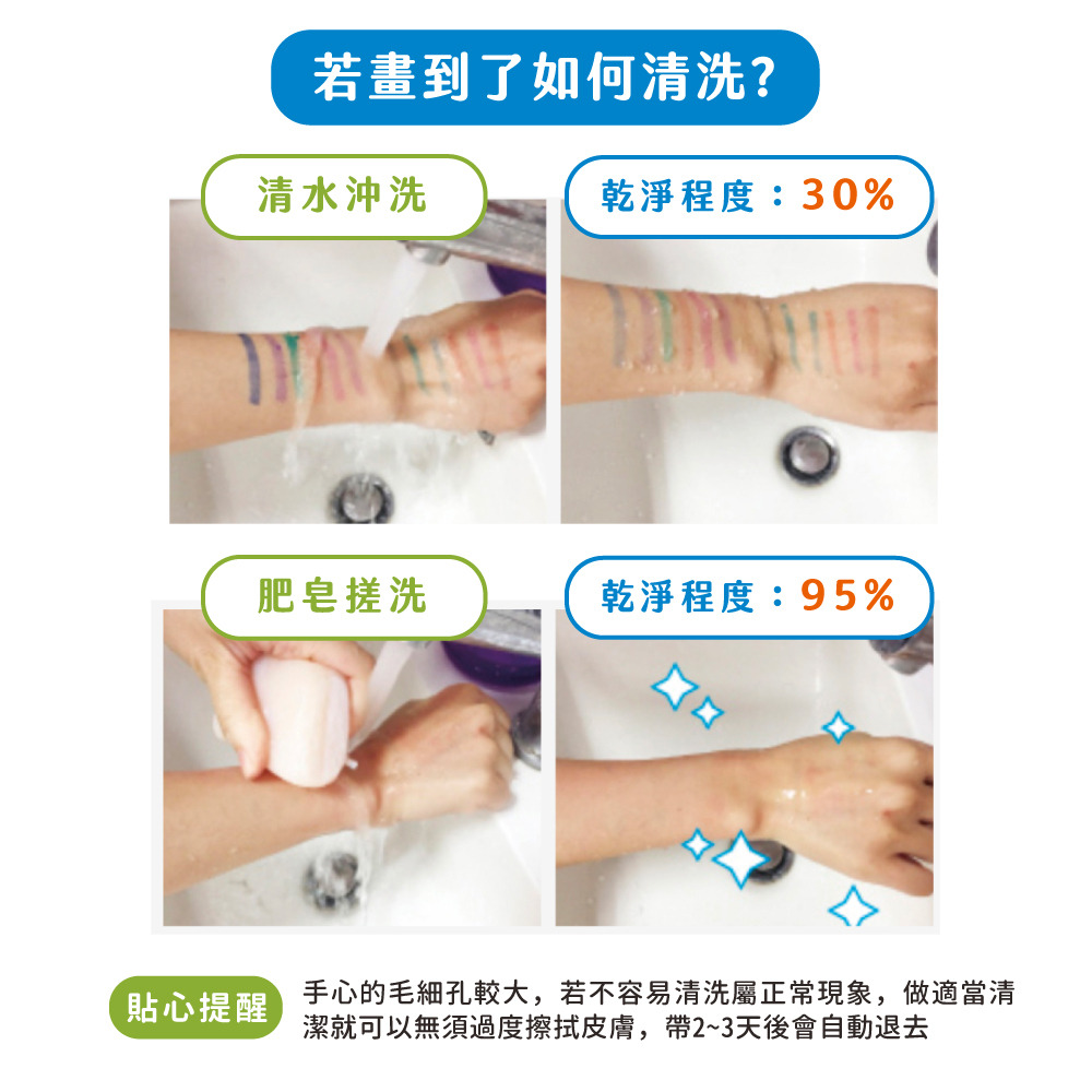 【mamayo媽媽友】24色超水洗無毒彩色筆盒裝(長桿)｜台灣製造、錐形筆頭、不沾手、顯色、輕鬆水洗、不含酒精-細節圖9