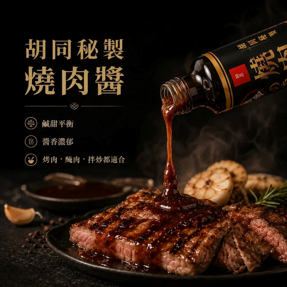 【胡同】2026中秋胡同職人醬料禮盒｜免運組｜秘製燒肉醬、椒麻香辣粉、秘製椒鹽｜燒烤、烤肉、中秋節禮盒-細節圖3