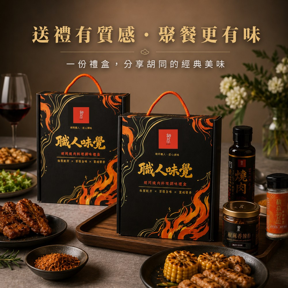 【胡同】2026中秋胡同職人醬料禮盒｜免運組｜秘製燒肉醬、椒麻香辣粉、秘製椒鹽｜燒烤、烤肉、中秋節禮盒-細節圖5
