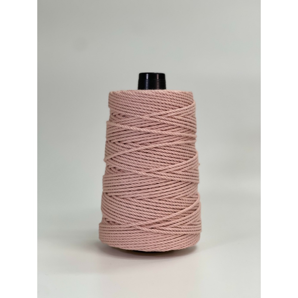 100克裝 三股3mm 30色以上台灣製天然純棉線 棉繩(MACRAME用線、手工藝編織、彩色棉繩、DIY、包裝)-規格圖1