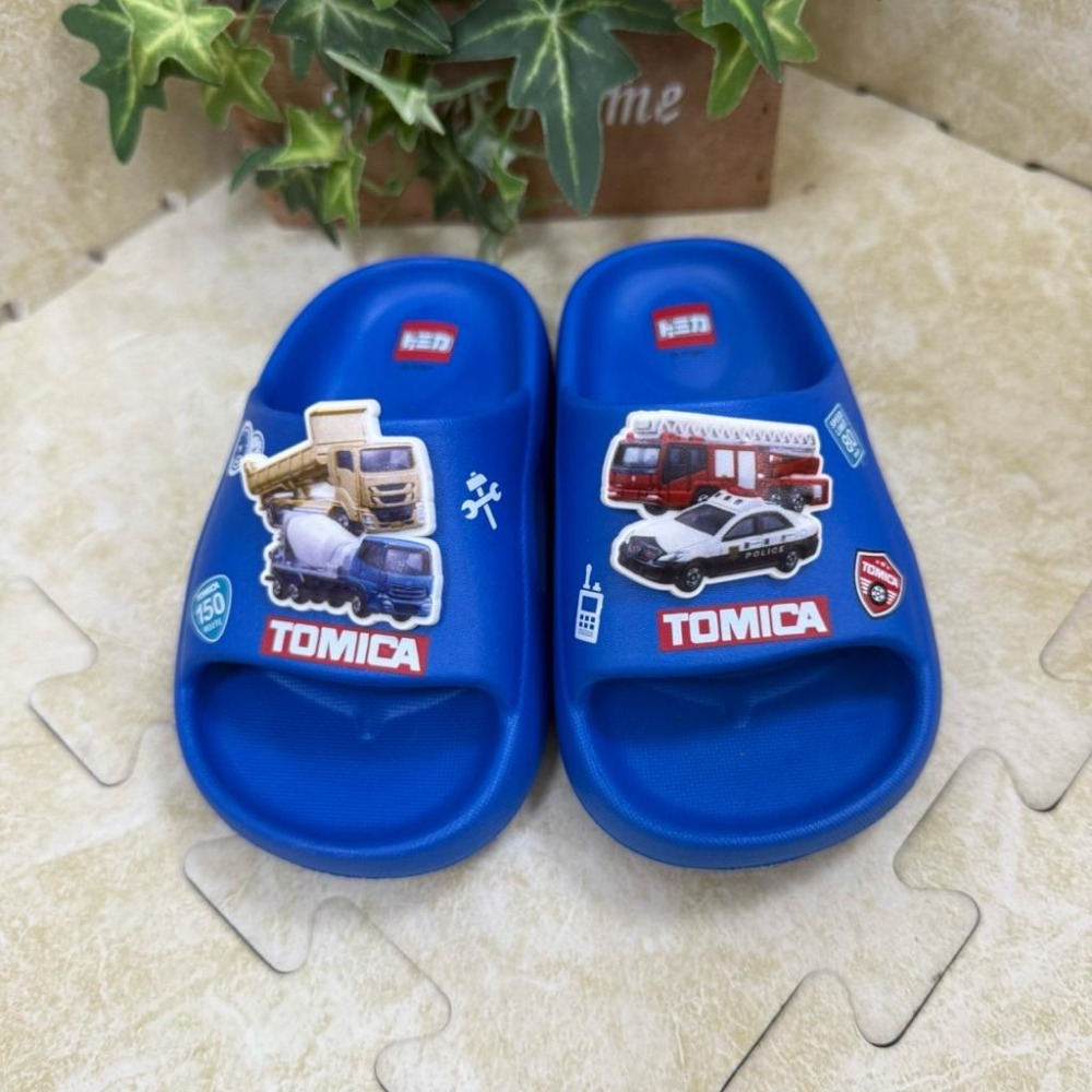 「鞋百貨」台灣製造 兒童拖鞋 兒童防水鞋 雨鞋 tomica poli 波力 室內拖鞋 多美卡-細節圖2