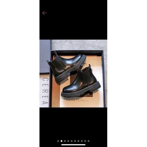 「鞋百貨」現貨 童靴 親子鞋 兒童切爾西靴 兒童軍靴 母女鞋 皮靴短靴 雪靴 韓版兒童鞋 兒童流行靴-細節圖2