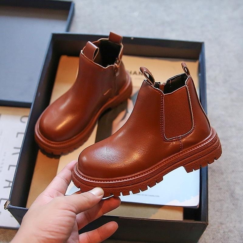 「鞋百貨」現貨 童靴 親子鞋 兒童切爾西靴 兒童軍靴 母女鞋 皮靴短靴 雪靴 韓版兒童鞋 兒童流行靴-細節圖4