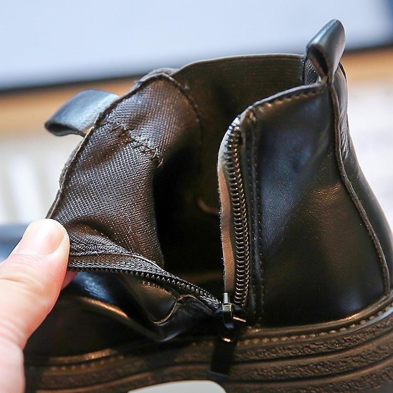 「鞋百貨」現貨 童靴 親子鞋 兒童切爾西靴 兒童軍靴 母女鞋 皮靴短靴 雪靴 韓版兒童鞋 兒童流行靴-細節圖7