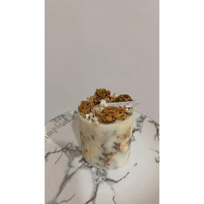 乾燥花香氛蠟燭 情人節禮物 520禮物 交換禮物-細節圖2