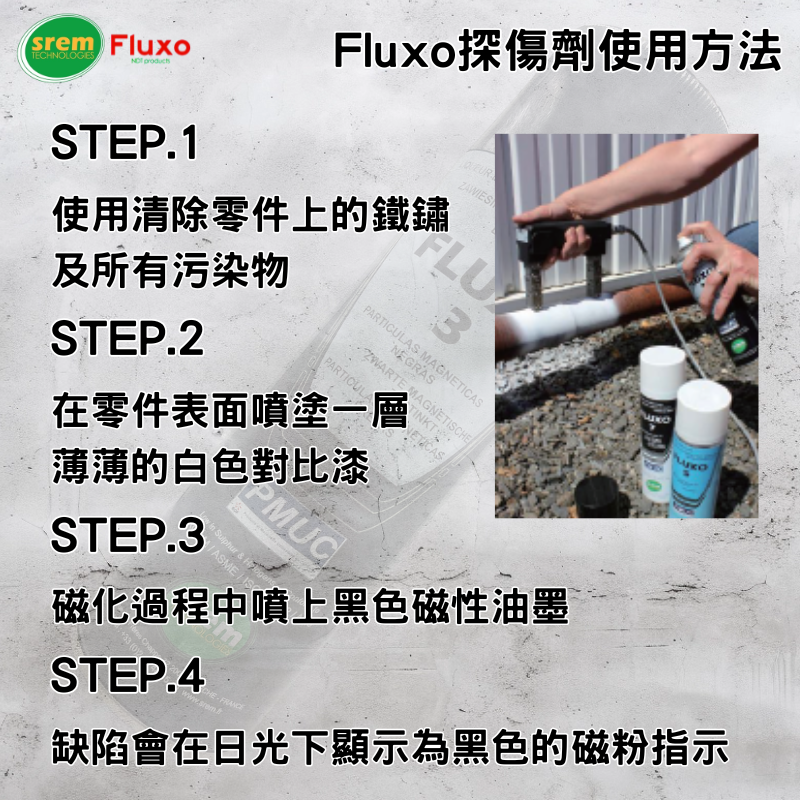 【瑟比思商城】法國SREM FLUXO系列 磁粉探傷劑磁粉MT檢測劑非破壞性檢測SREM法國原裝進口500ml-細節圖4
