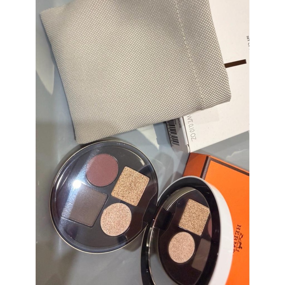 ✨【Hermès 愛馬仕｜四色眼影盤 06 Ombres Mordorées｜全新正品】短效期-細節圖3