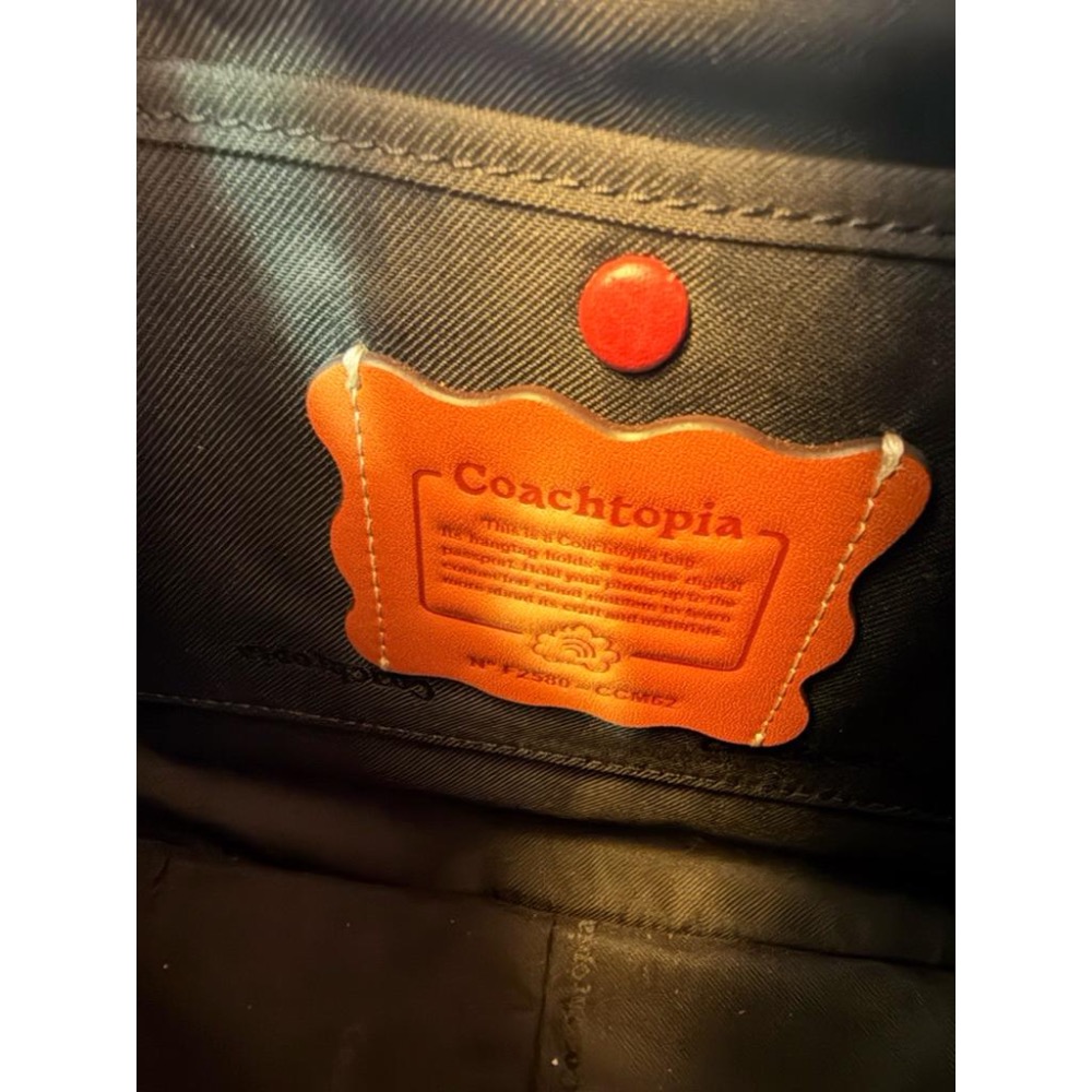 👜【Coach Coachtopia｜Ergo Hobo Bag 二手 深紅編格肩背包】-細節圖6