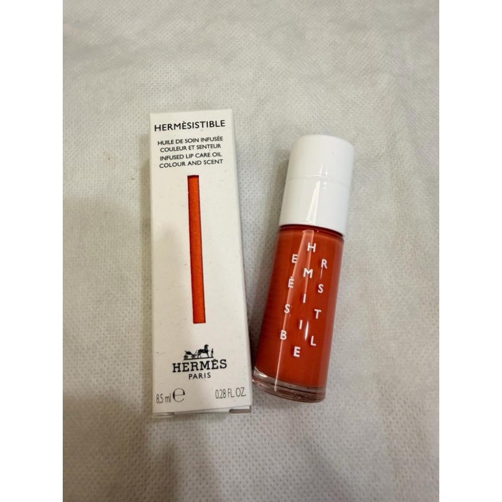 🧡【Hermès 愛馬仕 HERMÈSISTIBLE 潤唇油 01｜百貨專櫃正品】-細節圖2