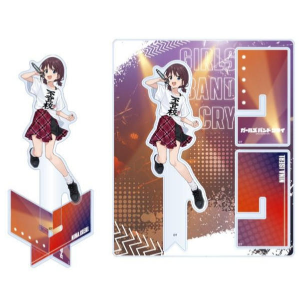 [次元之橋] 代購 東映 Girls Band Cry GBC 無刺有刺 X型壓克力立牌-規格圖1