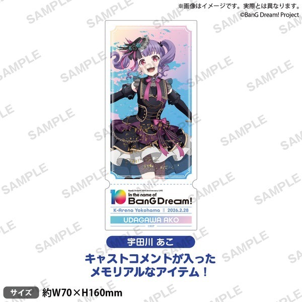 [次元之橋] 6月預購 再製造 BanG Dream 10th LIVE 紀念壓克力票卡 Roselia-規格圖1