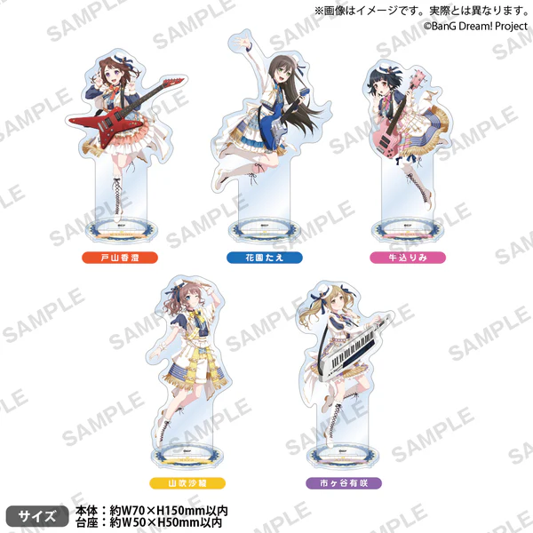 [次元之橋] 4月預購 BanG Dream Poppin Party Roselia 合同 LIVE 壓克力立牌-規格圖1