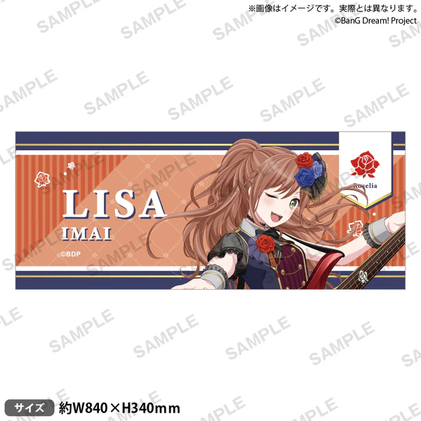 [次元之橋] 4月預購 BanG Dream Poppin Party Roselia 合同 LIVE 全彩毛巾-規格圖1
