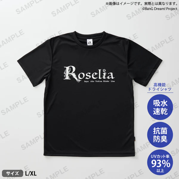 [次元之橋] 4月預購 BanG Dream Poppin Party Roselia 合同 LIVE 排汗短T-規格圖3