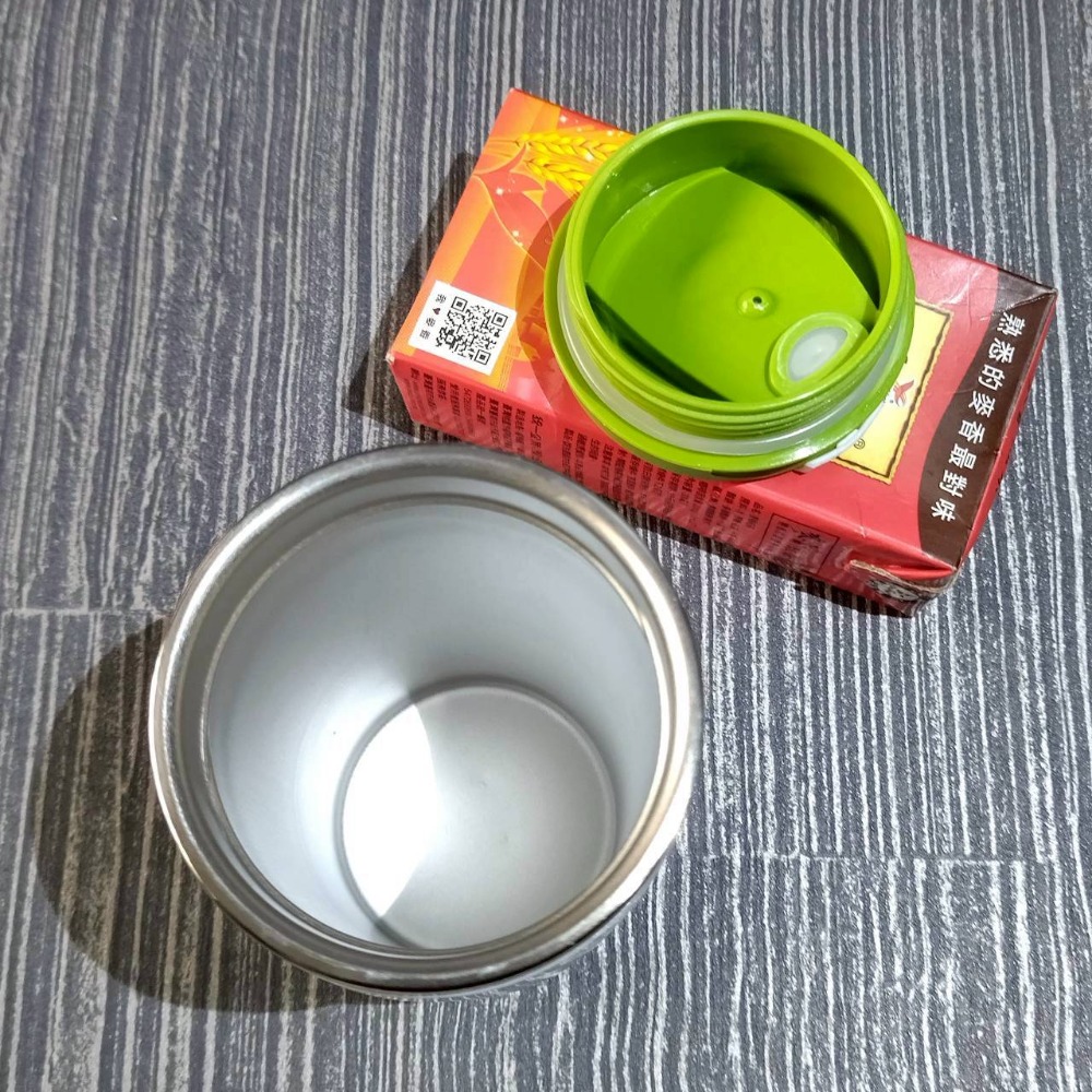 【家德小舖】愛惜綠色地球 不鏽鋼 保溫杯 保冷杯 220cc 全新 高14公分 樹木 白色 曲線隨行杯 水壺 茶杯 水杯-細節圖3
