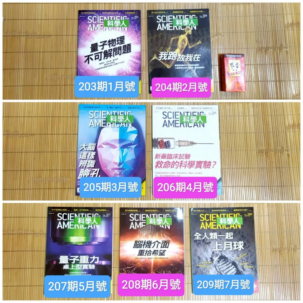 【家德小舖】科學人雜誌 2019年 1至7月號 第203期至209期 二手 九成新 書籍 量子 我跑故我在 重力 月球-細節圖2