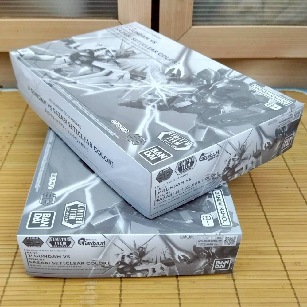 【家德小舖】v鋼彈 vs 沙薩比 透明配色 彩透 模型 SD鋼彈 全新未組裝 Nu鋼彈 EX-STANDARD 萬代正版-細節圖3