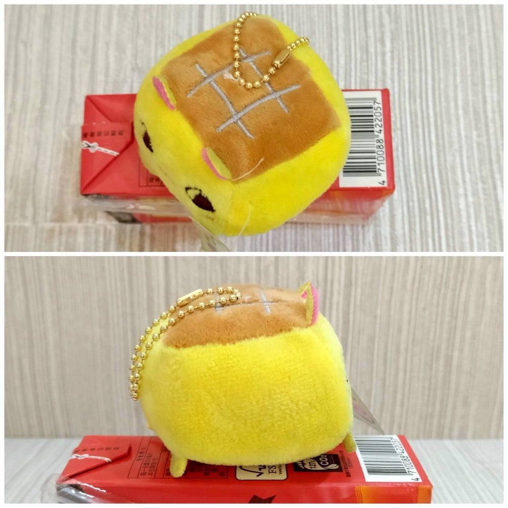 【家德小舖】大眼 豆腐貓 黃豆腐 大豆 吊飾 娃娃 全新 正版 6公分 絨毛 玩偶 布偶 玩具 掛飾 Tofu Cat-細節圖4