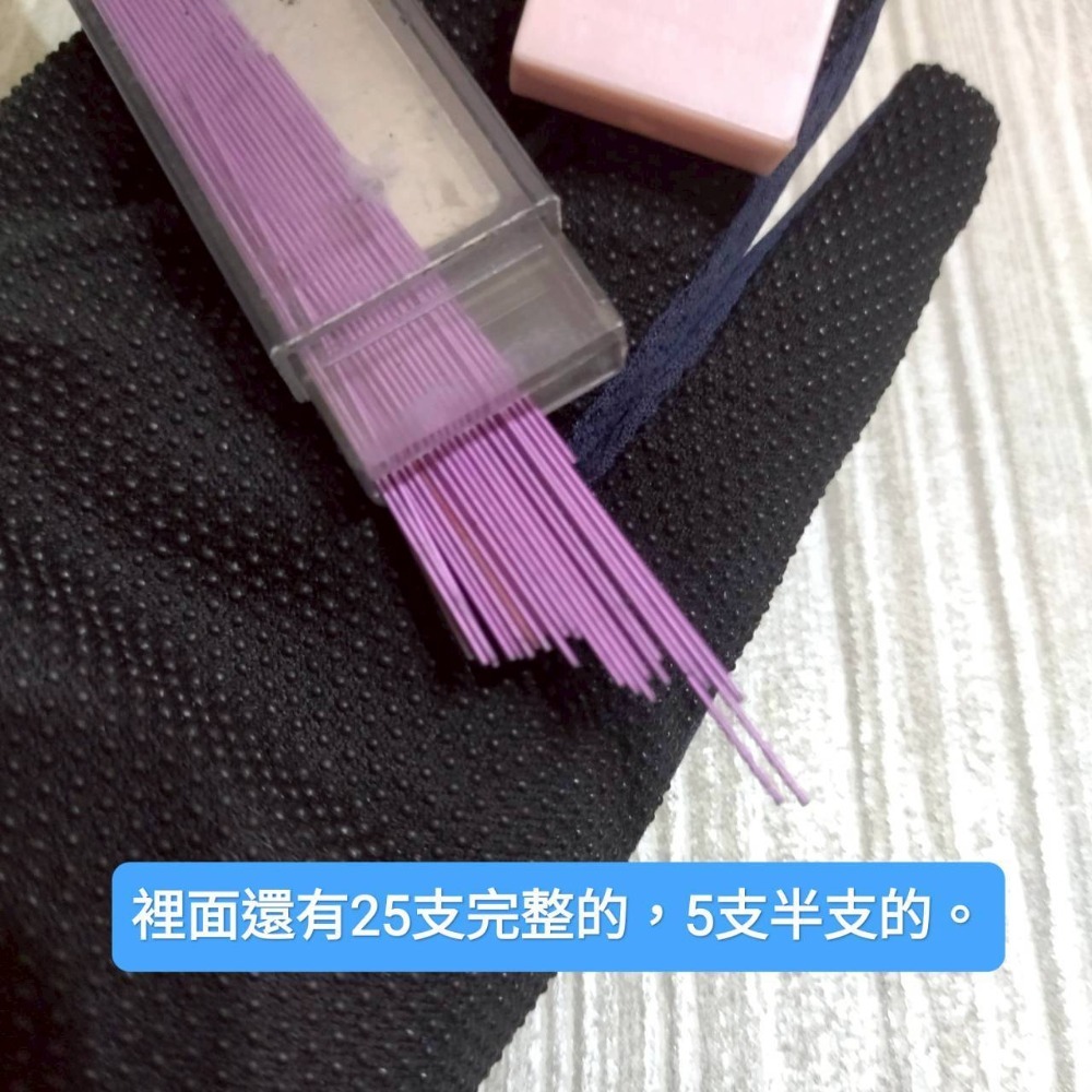 免費贈送【家德小舖】自動鉛筆 筆芯 2B 0.5mm 長10公分 二手 還有25根 晨立 高級炫彩樹脂鉛芯 考試 文具-細節圖2