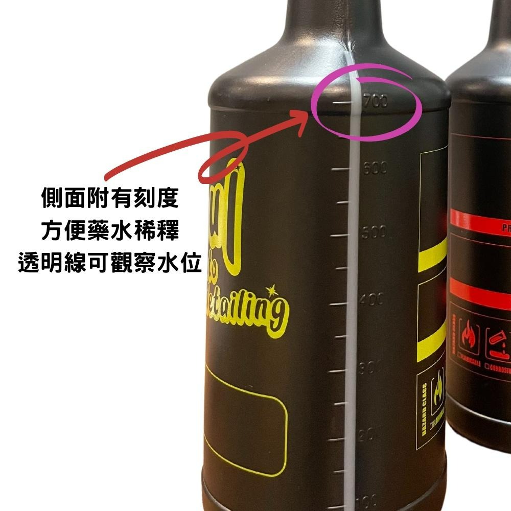 台灣製（送標籤貼）加厚 HDPE 耐酸鹼噴瓶 附噴頭 專利設計500ml 750ml 汽車美容 噴槍 分裝瓶 酒精噴瓶-細節圖3