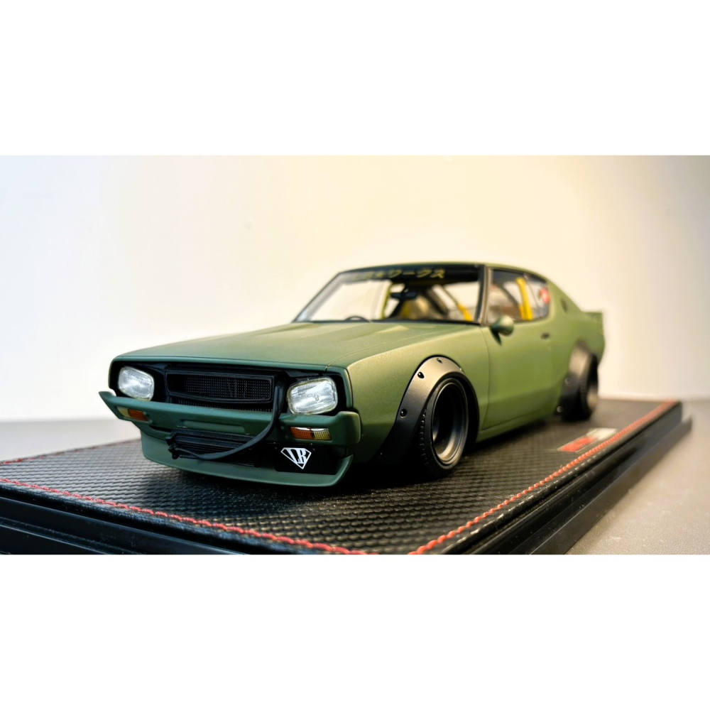 ignition model 1/18 LB-WORKS Kenmary 2Door Matte Green 軍綠-細節圖3