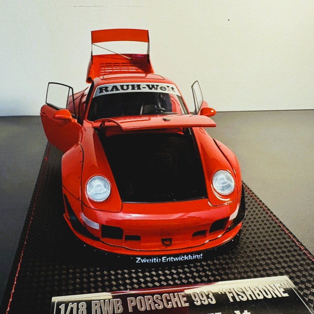 AUTO TUNNING MODEL 1/18 RWB 993 FISHBONE Red 會場限定版-細節圖8