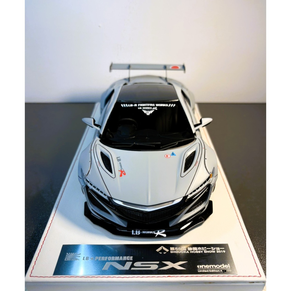 onemodel 1/18 LB NSX Zero Fighter 第58回靜岡模型展限定 戰鬥灰 另贈一組全新展示盒-細節圖3
