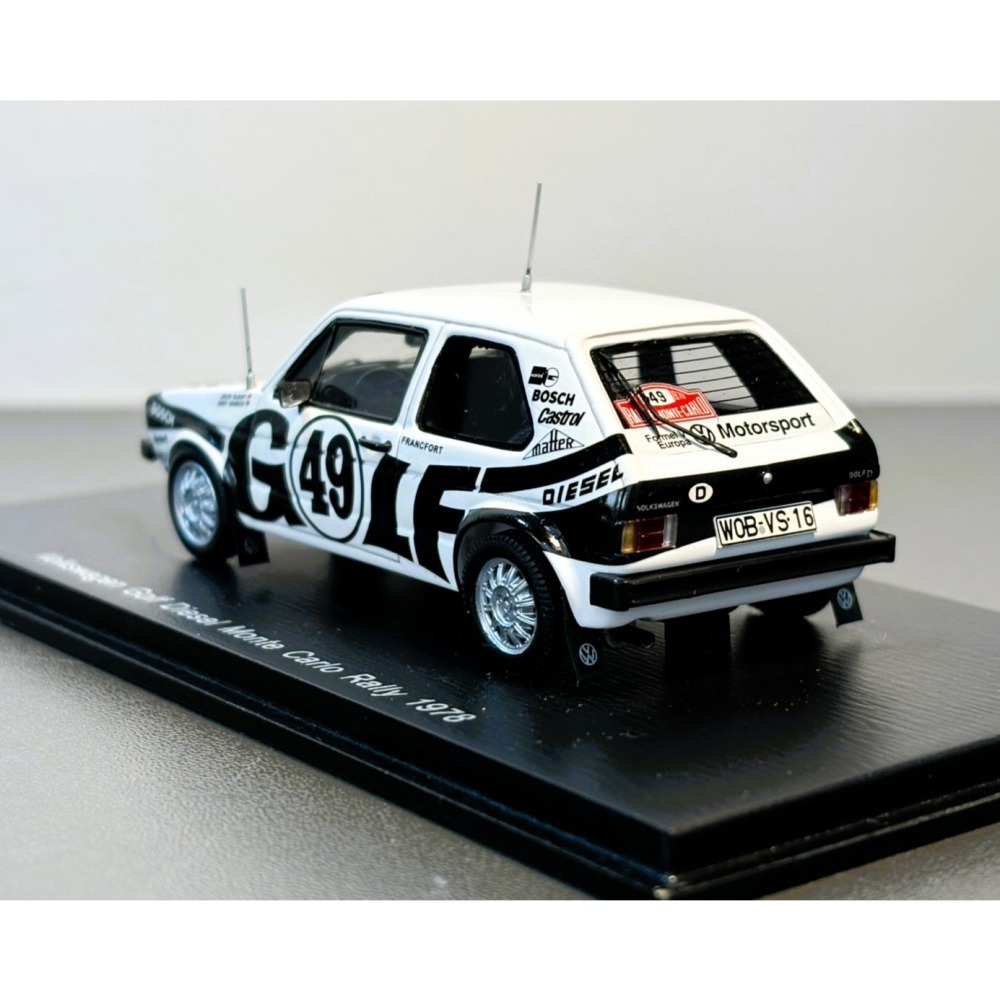 Spark 1/43 Volkswagen Golf Diesel Monte Carlo Rally 1978-細節圖2