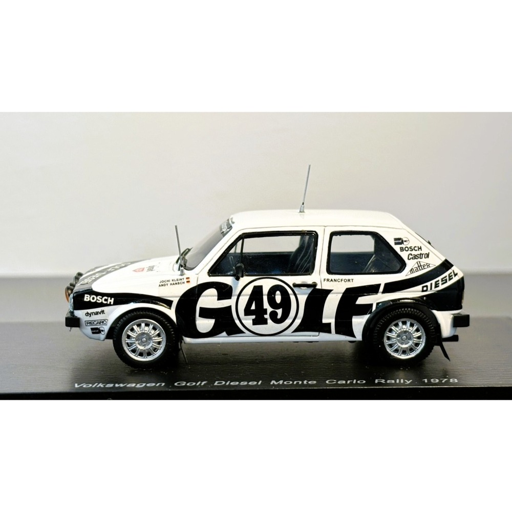 Spark 1/43 Volkswagen Golf Diesel Monte Carlo Rally 1978-細節圖3