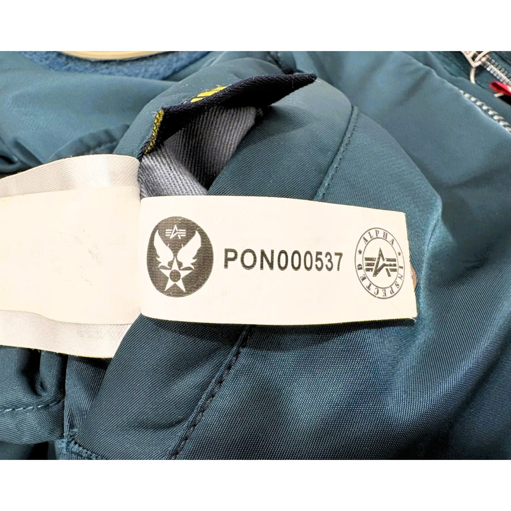Alpha Industries Navy MA-1 Flex Slim FIt Jacket XXS 九成新-細節圖5