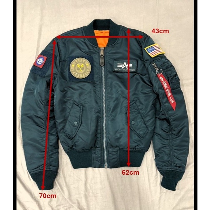 Alpha Industries Navy MA-1 Flex Slim FIt Jacket XXS 九成新-細節圖8