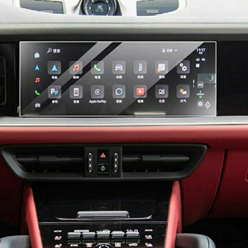 保時捷 Cayenne 2024小改款 凱彥 中控螢幕鋼化膜 12.3吋 鋼化膜 玻璃貼 保護貼 Coupe S GTS-細節圖3