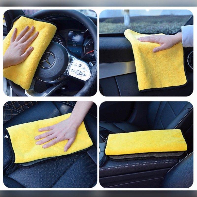 超細纖維 【30X30CM加厚款】珊瑚絨 洗車巾 洗車布 吸水布 洗車 浴室 廚房 最佳擦拭布 加厚款-細節圖4