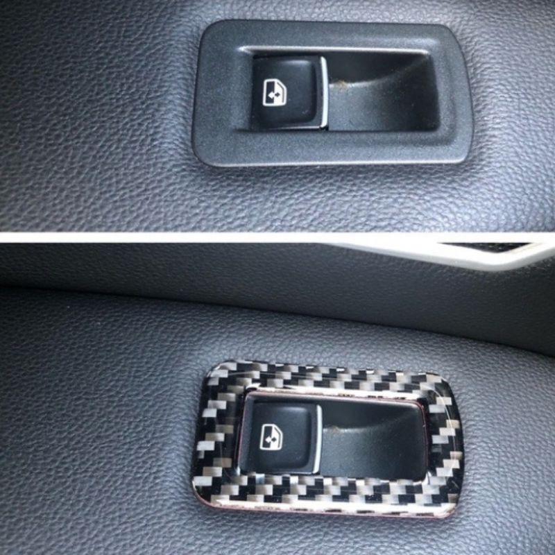 福斯 Tiguan 電動窗開關碳纖維飾貼 280/330/380/400適用-細節圖3