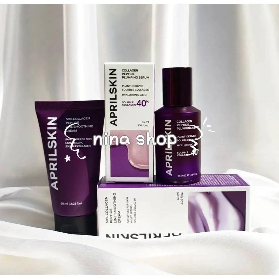 【APRILSKIN】膠原胜肽彈力面霜60ml、膠原胜肽彈力精華35ml-細節圖2