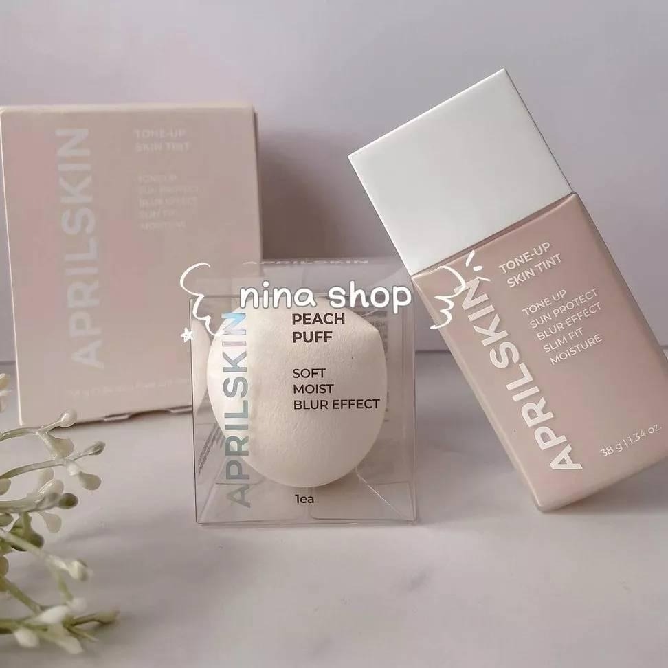 【APRILSKIN】現貨🇰🇷送水蜜桃美妝蛋🎁裸肌透亮UV素顏霜SPE 50+ PA++++ 30g-細節圖5