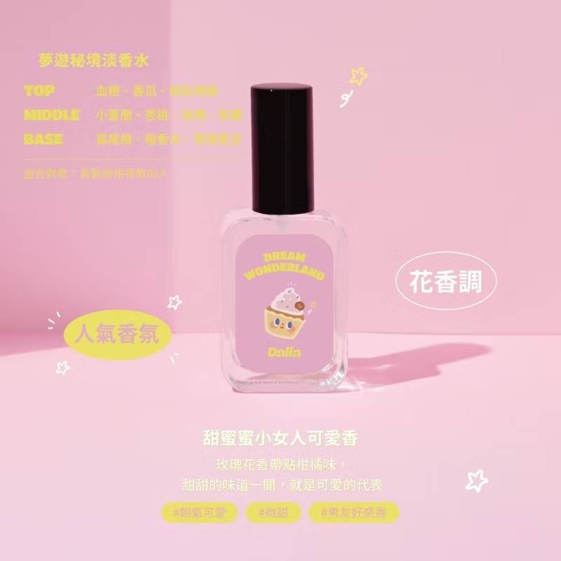 【Dalla可愛療癒 淡香水🤍】回憶之水、愛之歸屬、辛格花市、日落書房、週日早晨、白色畫廊、夢遊秘境、午夜派對-規格圖11