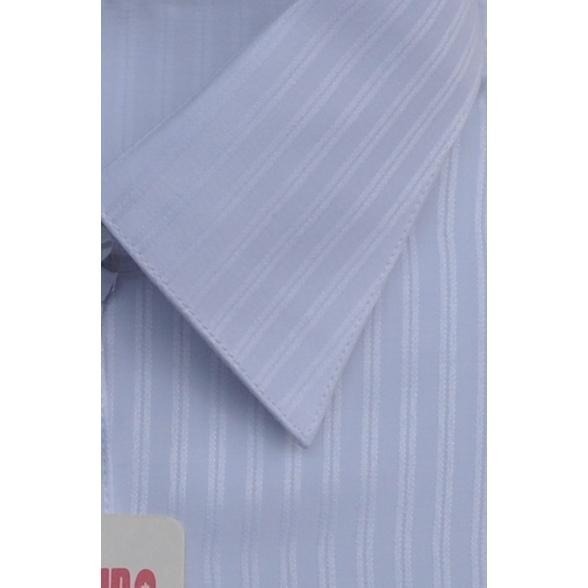 【阿信防皺襯衫】【女長袖】貨號4050白底白色直條紋-長袖☆女襯衫☆漂亮剪裁☆白色抗皺襯衫☆有腰身☆白襯衫☆正式女襯衫-細節圖2