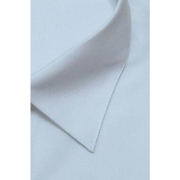 【阿信防皺襯衫】女襯衫 女短袖襯衫 白襯衫 上班 面試 修身顯瘦 天絲棉 防皺 好整理 素面白色 現貨 貨號3002-細節圖2