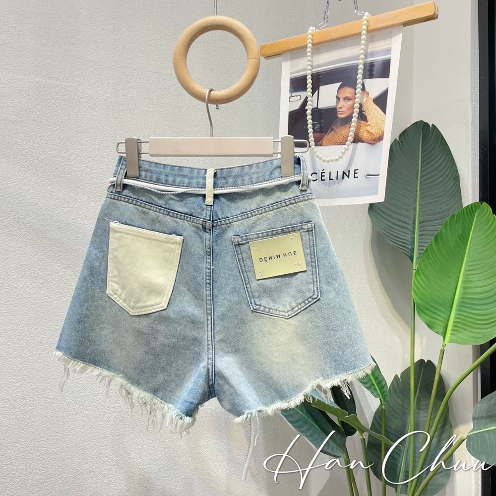 （特惠）正韓🇰🇷可樂瓶蓋牛仔短褲-細節圖2