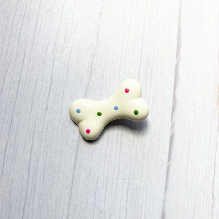 🔥菲雪飾品🔥逗趣骨頭造型 髮飾 瀏海夾 點點圖案 髮夾 邊夾(共2色)-細節圖4