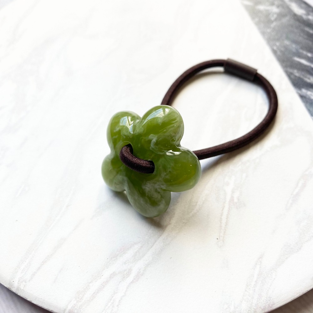 🔥菲雪飾品🔥清新 半透明 琥珀色 髮飾 小花 髮繩 髮束 髮圈(共6色)-規格圖5