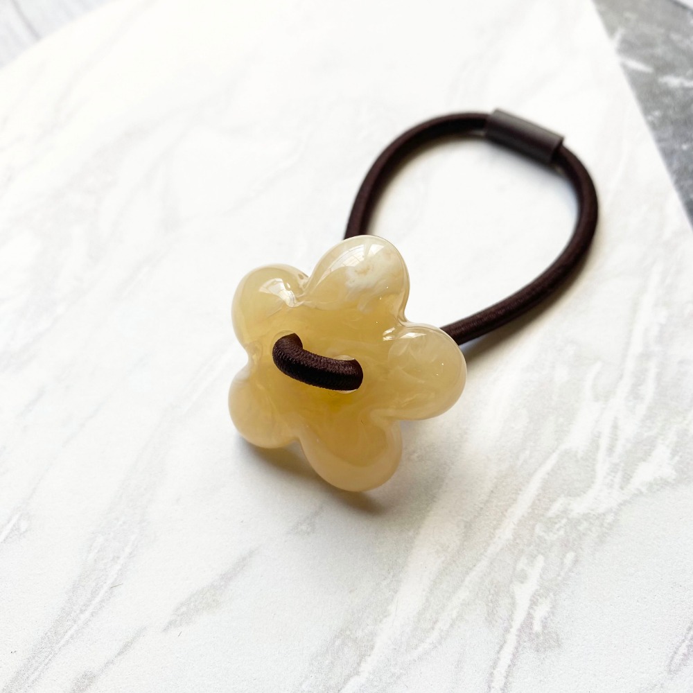 🔥菲雪飾品🔥清新 半透明 琥珀色 髮飾 小花 髮繩 髮束 髮圈(共6色)-規格圖5