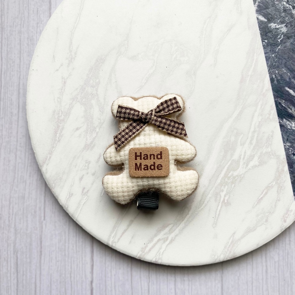 🔥菲雪飾品🔥可愛蝴蝶結 瀏海夾 髮飾 毛絨 小熊 邊夾 髮夾(共2色)-規格圖4