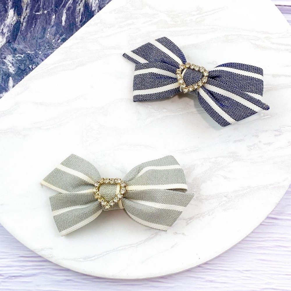 🔥菲雪飾品🔥蝴蝶結 愛心鑲鑽 髮飾 髮夾 飾品 邊夾 瀏海夾-細節圖2