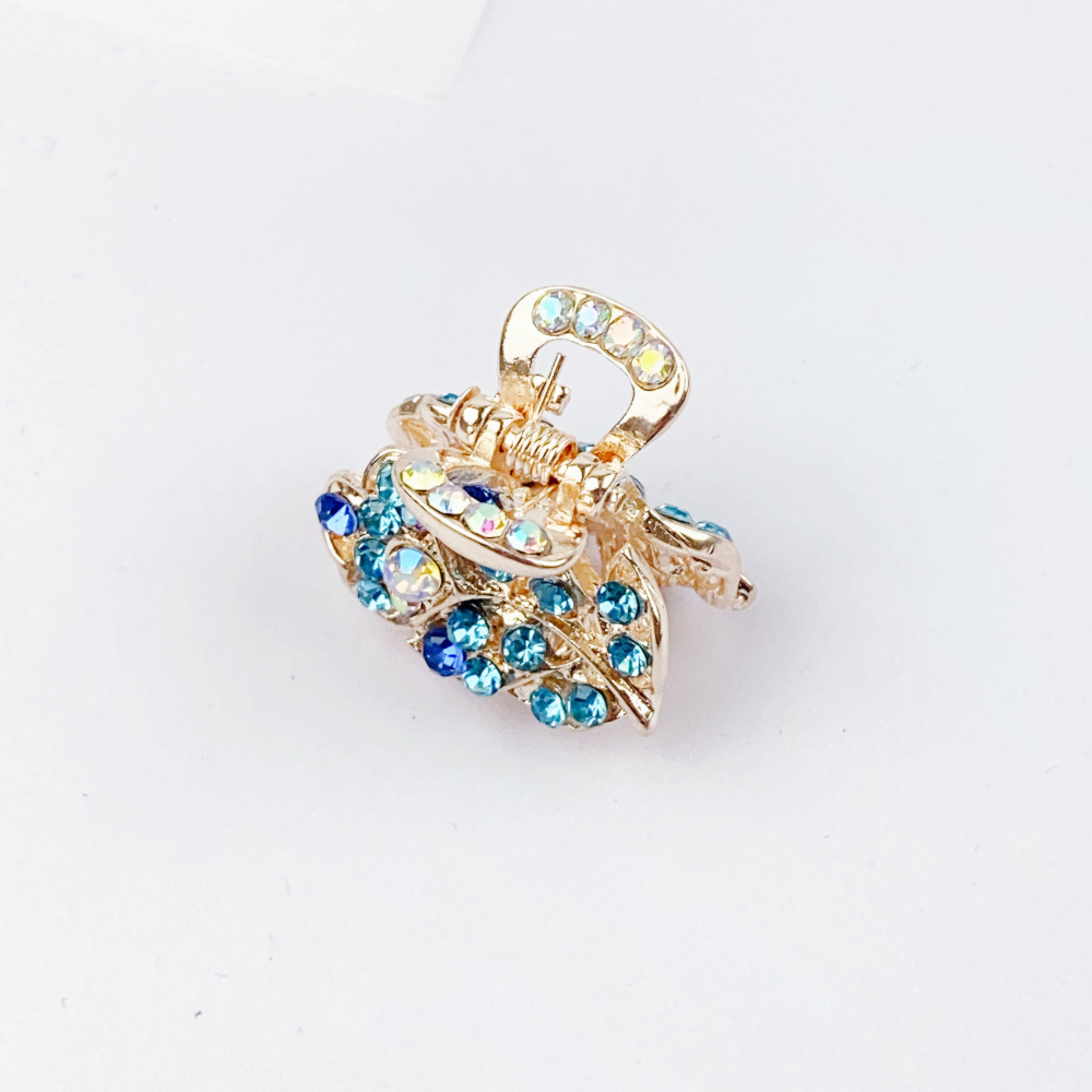🔥菲雪飾品🔥鏤空 花朵 圓鑽 小鯊魚夾 髮飾 髮夾 馬尾夾 金屬抓夾-細節圖2
