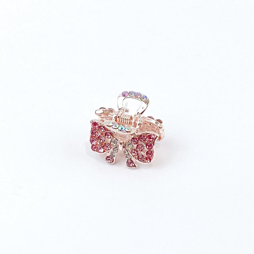 🔥菲雪飾品🔥蝴蝶結 水鑽 髮飾 髮夾 飾品 馬尾夾 金屬抓夾(共4色)-細節圖4