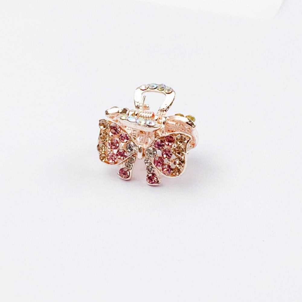 🔥菲雪飾品🔥蝴蝶結 水鑽 髮飾 髮夾 飾品 馬尾夾 金屬抓夾(共4色)-規格圖7