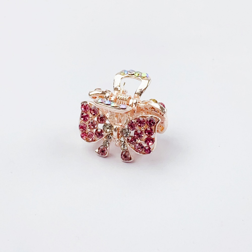 🔥菲雪飾品🔥蝴蝶結 水鑽 髮飾 髮夾 飾品 馬尾夾 金屬抓夾(共4色)-規格圖7